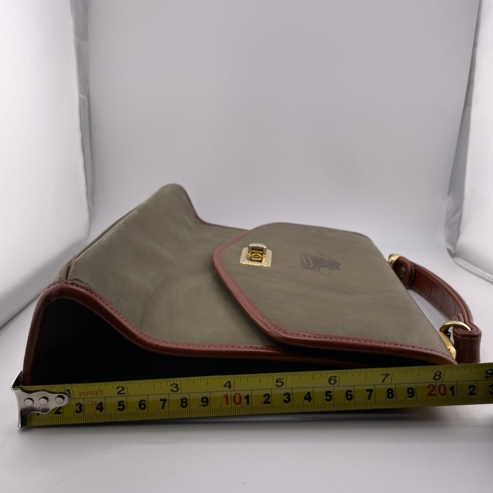 Vintage Emuri Australia Olive Green Leather Satchel Top Handle Bag - Picture 13 of 14